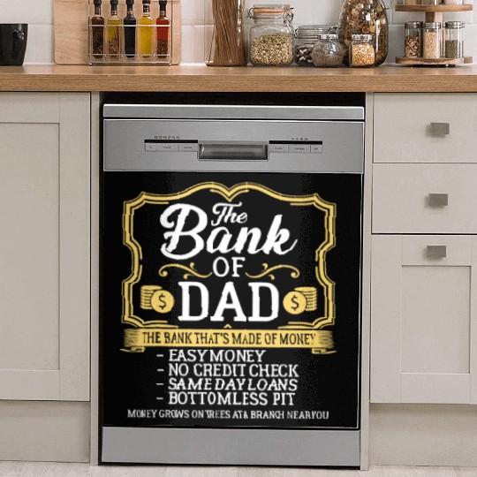 The Bank Of Dad Money Grows On Trees Father's Daye Dish Washer Covers