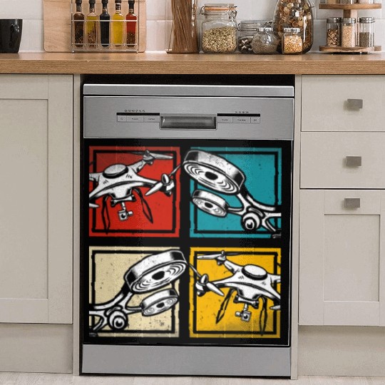 Drone Lover Funny Aerial Photography Expert Drone Dish Washer Covers