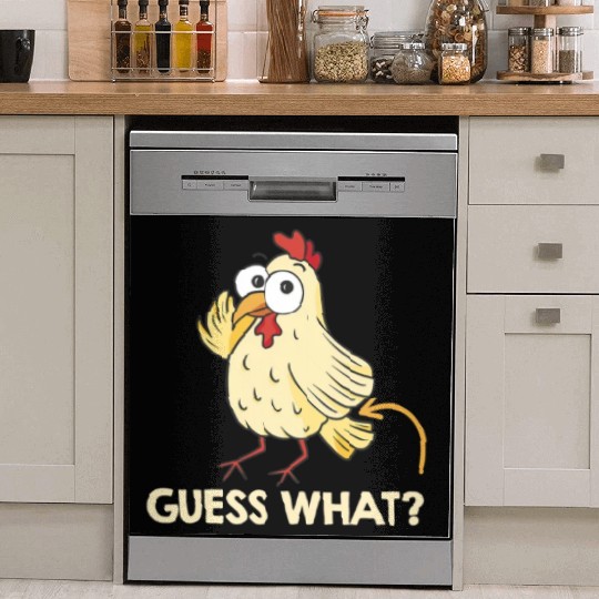 Guess What Chicken Butt Chickens Farmer Dish Washer Covers