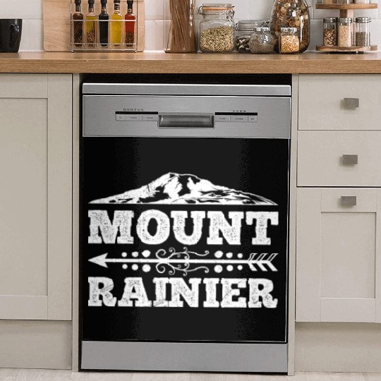 Mount Rainier climber Hiker Mountains Dish Washer Covers