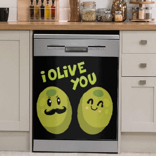 Green Olives Valentine Olive You Dish Washer Covers