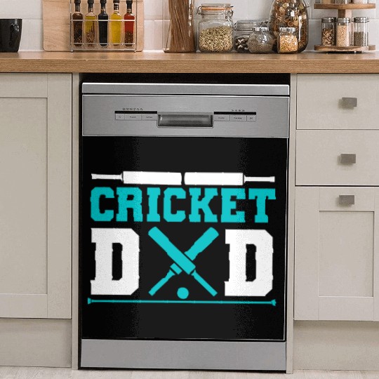 Cool Cricket Dad For Cricket Sports Lover Dish Washer Covers
