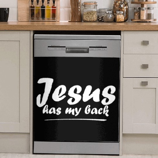 Jesus Has My Back Dish Washer Covers