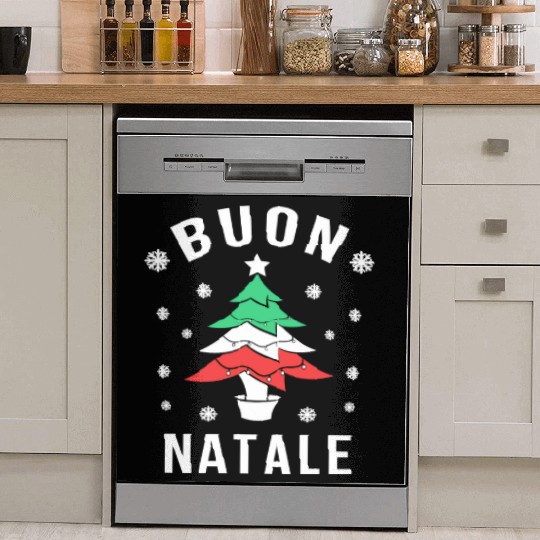 Italian Flag Tree Buon Natale Dish Washer Covers