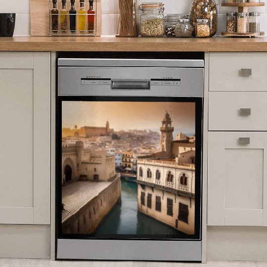 Fantasy pictures ,town Morocco ,city casablanca Dish Washer Covers