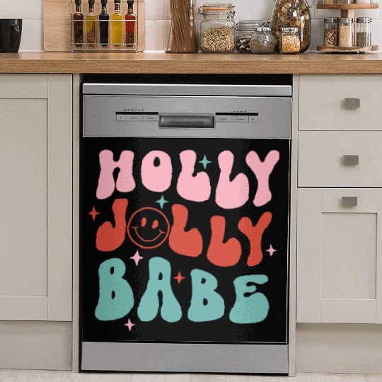 Holly Jolly Babe Dish Washer Covers