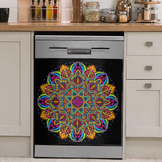 pattern Mandala flowers , Dish Washer Covers Dish Washer Covers
