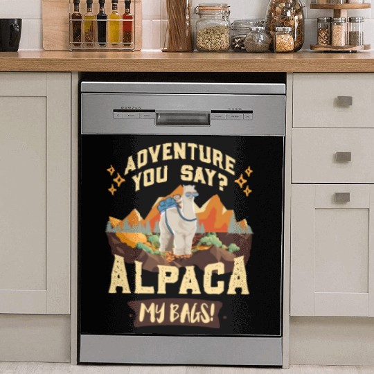 Alpaca my Bags Hiking funny Mountain fan Hiker Dish Washer Covers