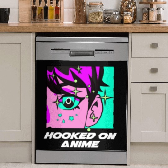 Hooked on Anime Japanese Kawaii Japan Cute Anime L Dish Washer Covers