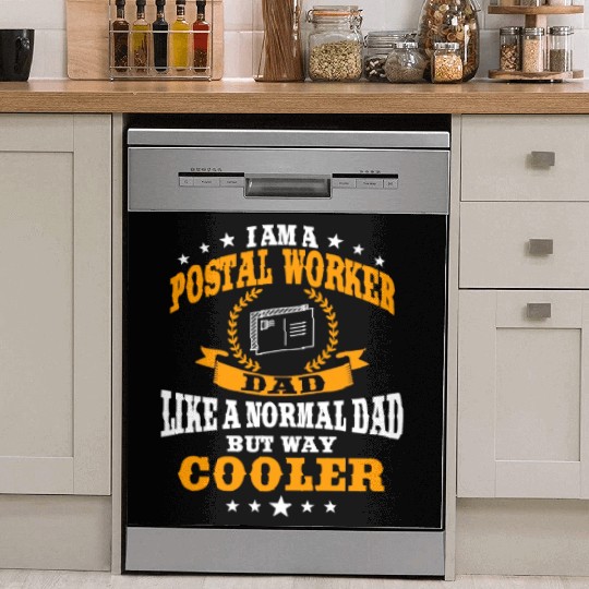 Postal Worker Dad Outfit Postman Father's Day Dish Washer Covers