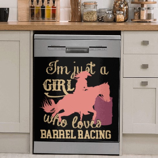 Cowgirl Who Loves Barrel Racing Dish Washer Covers