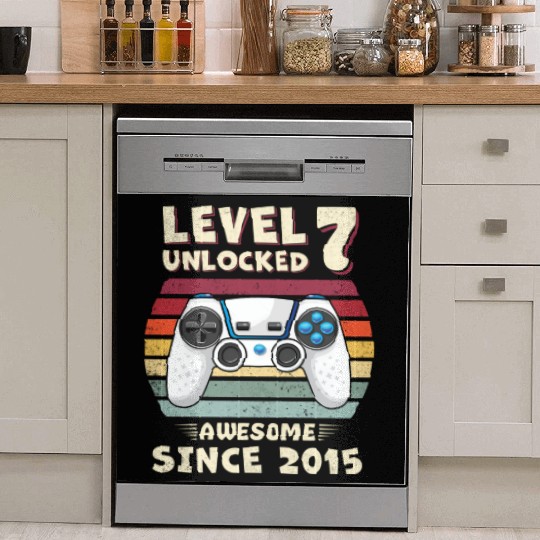 Seven 7Yr Bday Son Gamer 7Th 7 Dish Washer Covers