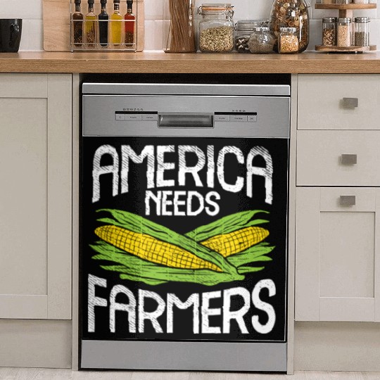 America Needs Farmers Agriculture Corn Farming Dish Washer Covers