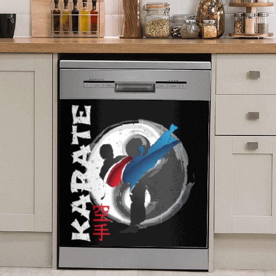 Martial Side Kick Ying Yang Karate Dish Washer Covers