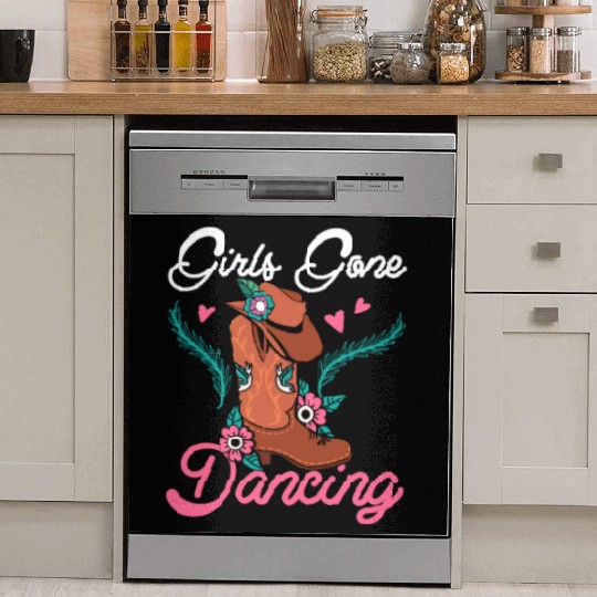 Girls Gone Dancing Line Dance Woman Dish Washer Covers