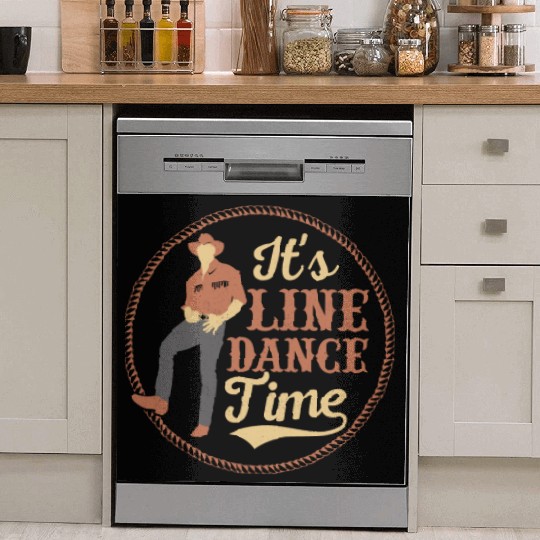 It's Line Dance Time Country Music Western Dish Washer Covers