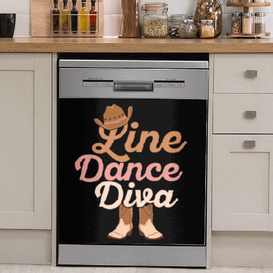 Line Dance Diva Western Country Music Dish Washer Covers