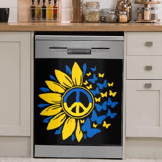 Sunflower Ukraine Ukrainian Flag Ukraine Flag Prid Dish Washer Covers