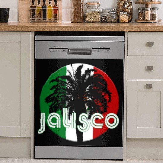 Jalisco Mexico Flag Native Palm Tree Mexican Dish Washer Covers