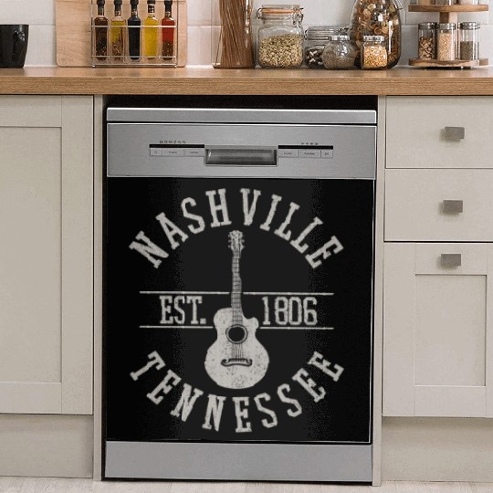 Nashville Country Music City Guitar Dish Washer Covers