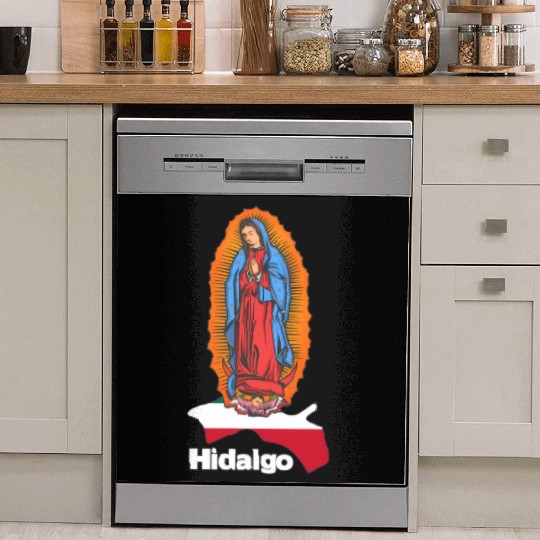 Virgen De Guadalupe With Hidalgo Mexico Dish Washer Covers