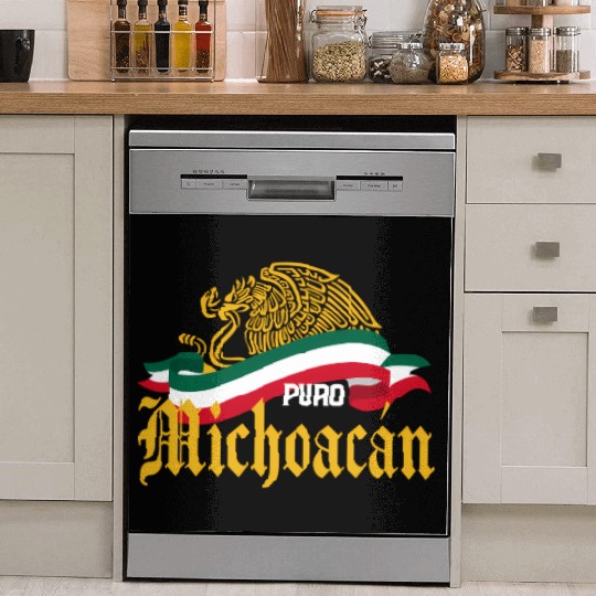 Michoacán Mexico Puro Michoacán Yellow Eagle Flag Dish Washer Covers