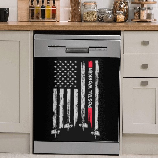 Postal Worker Usa American Flag Us Postal Dish Washer Covers