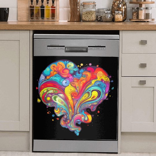 Psychedelic Love Dish Washer Covers
