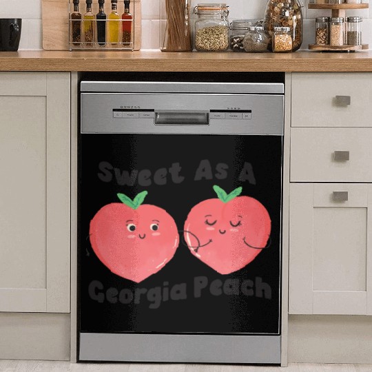 Sweet As A Georgia Peach Cute Funny Southern Dish Washer Covers