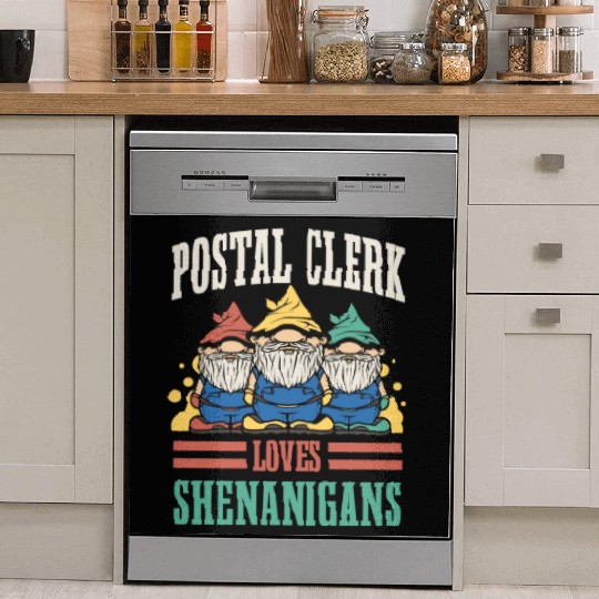 Funny Postal Clerk Costume Dish Washer Covers