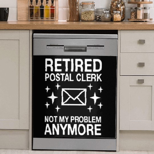 Funny Postal Clerk Costume Dish Washer Covers