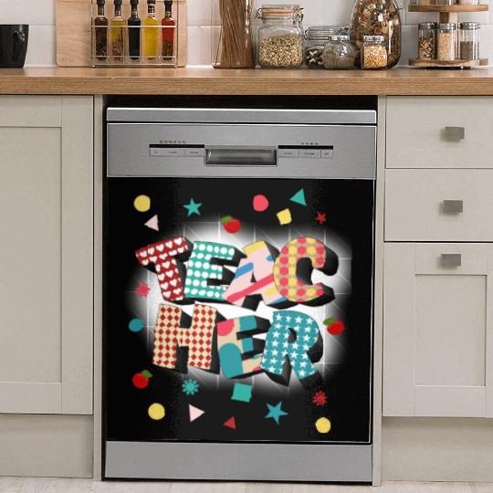 Teacher typography Dish Washer Covers