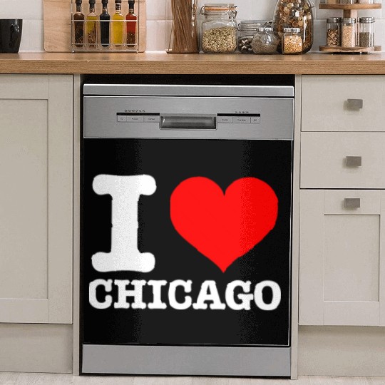 Chicago - I Heart Chicago - I Love Chicago Dish Washer Covers