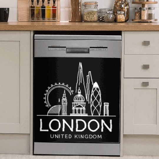 London United Kingdom City yline Dish Washer Covers