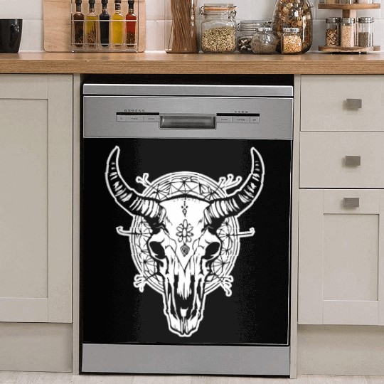 Cow Skull Boho Dish Washer Covers