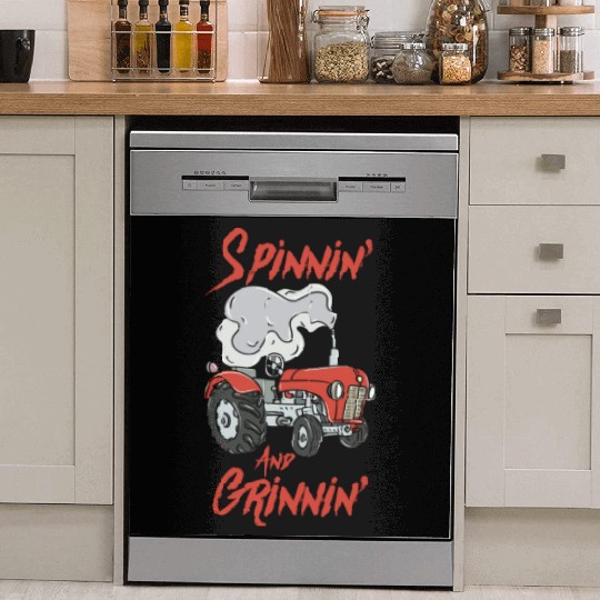 Tractor Pulling Farmer Dish Washer Covers