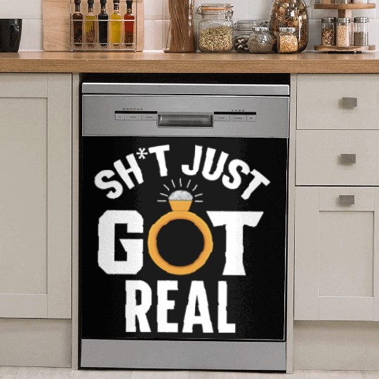 Bride And Groom Wedding Day Marriage Just Married Dish Washer Covers