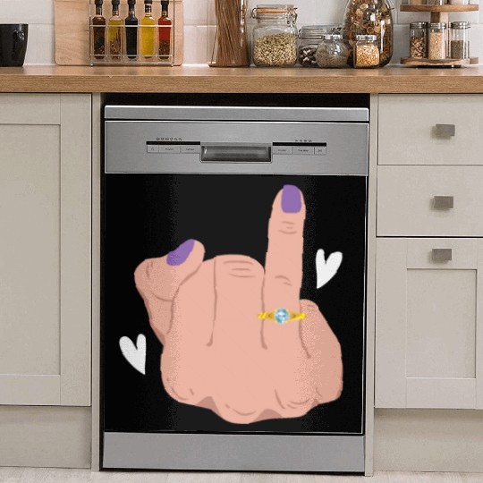 Bride And Groom Wedding Day Marriage Just Married Dish Washer Covers