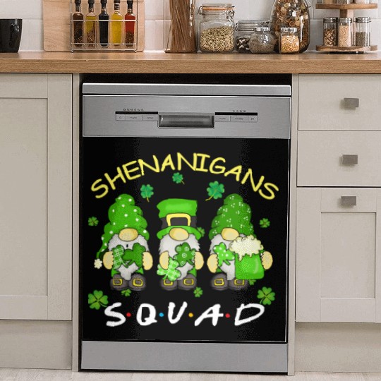 St Patrick'S Day Shenanigans Squad Three Gnomes Dish Washer Covers