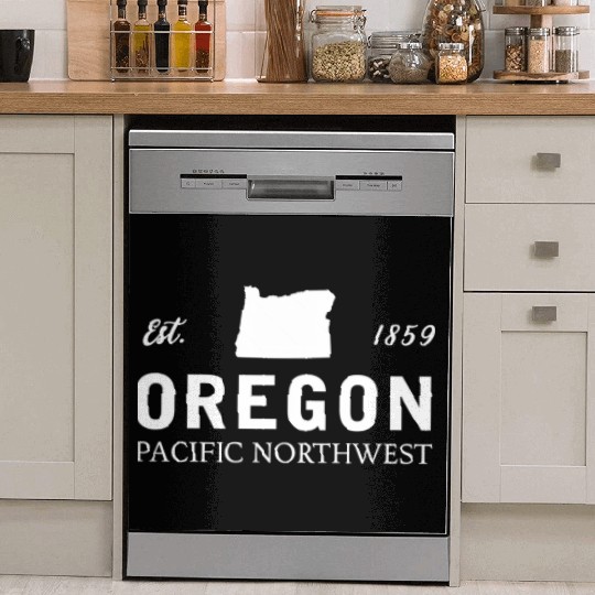 Oregon Est 1859 Pacific Northwest Us Flag Dish Washer Covers