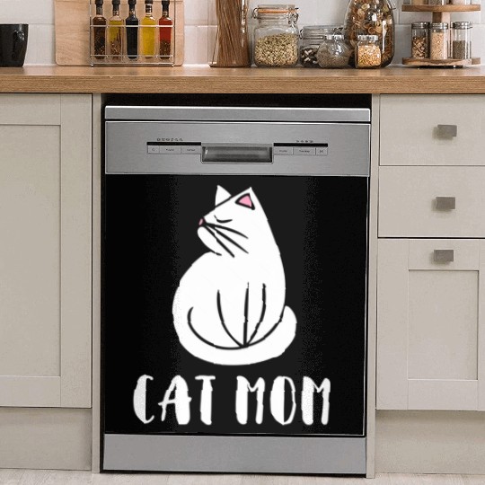 Cat Mom Kitty Cats Moms Crazy Cat Lady Dish Washer Covers