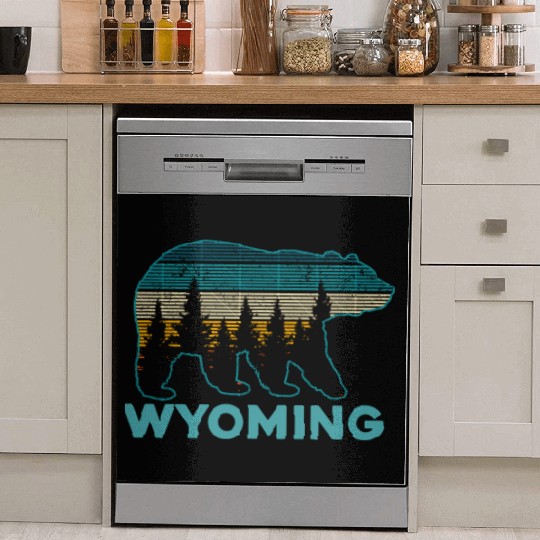 Wyoming Grizzly Bear Nature Hiking Dish Washer Covers
