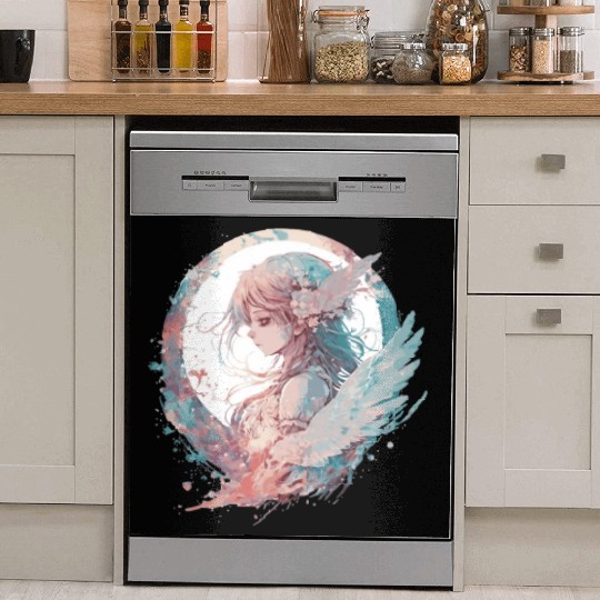 Watercolor Anime Fairy Cute Fairycore Pastel Goth Dish Washer Covers