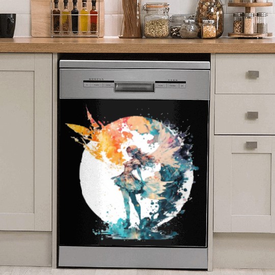 Watercolor Fairy Art Fairycore Grunge Pastel Goth Dish Washer Covers