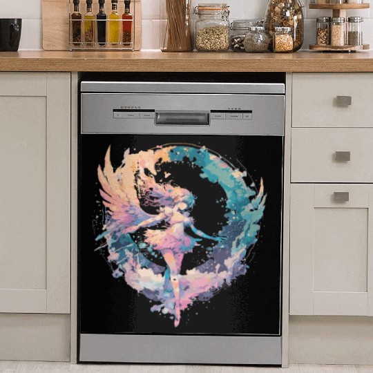 Watercolor Fairy Girls Fairycore Pastel Goth Butte Dish Washer Covers
