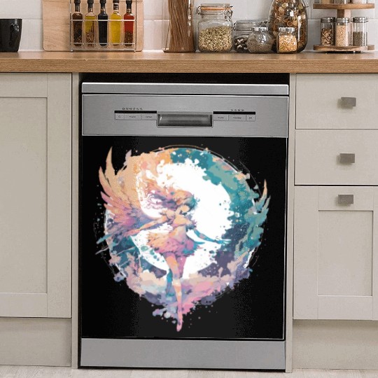 Watercolor Fairy Fairycore Grunge Pastel Goth Aest Dish Washer Covers
