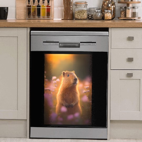 Capybara In Nature Dish Washer Covers