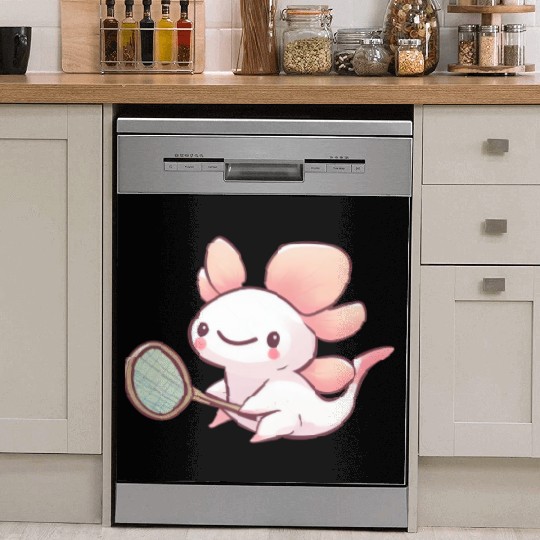 Axolotl tennis badminton design Dish Washer Covers