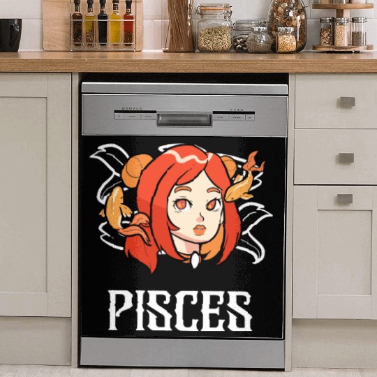 Pisces Horoscope Astrology Tarot Card Star Sign Dish Washer Covers