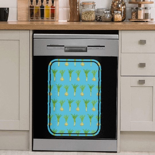leek and onion pattern Dish Washer Covers